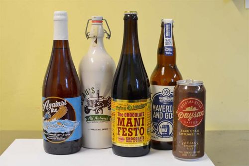 A selection of Ontario beers. Note the vintage Beau’s bottle